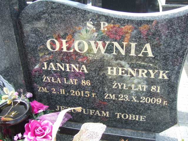 Grób Janina Ołownia