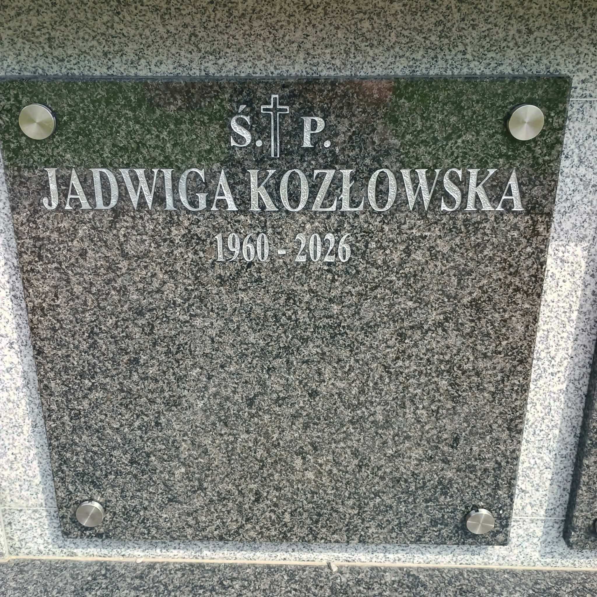 Grób Jadwiga  Kozłowska 
